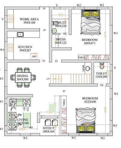 #Architectural&Interior  #Architect  #architecturedesigns  #NorthFacingPlan