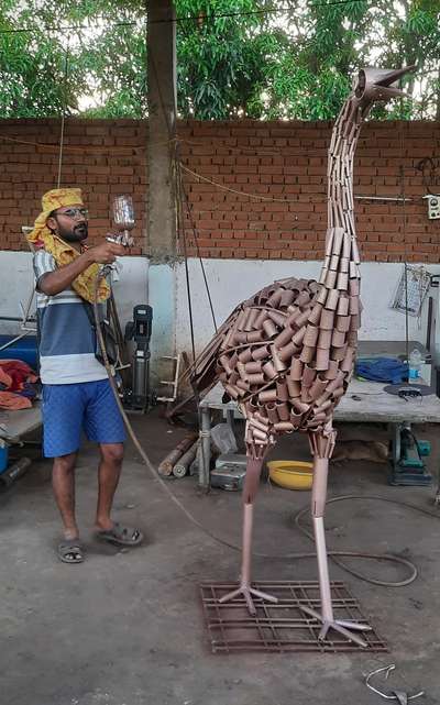 scraps metal welding sculpture  #Weldingwork