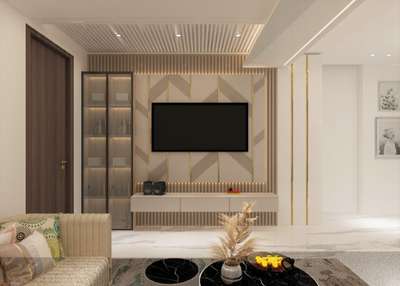 interior design by ace interio #InteriorDesigner #delhiinteriors #delhincr #LivingRoomInspiration #LivingRoomTVCabinet #LivingroomTexturePainting #louvers #SircaPUPOLISH #Architectural&Interior #LUXURY_INTERIOR #aceinterio