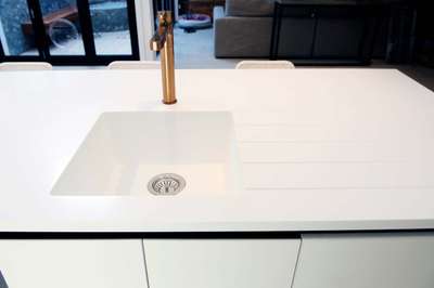 #coriancountertop #whitecountertop #coriansink #staronkerala #corianernakulam #corianfabrication #ftenterprises