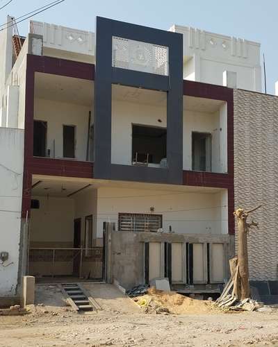 # FRON ELEVATION HPL WORK #acp_cladding #wpcexterior #HPL