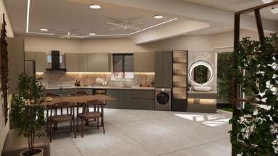 #kitchenwithliving #livinginteriors #kitcheninteriors