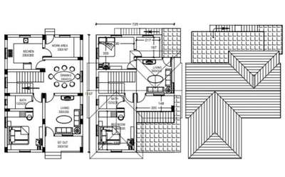 3 bed room house slop Roof just 1500 Sqft