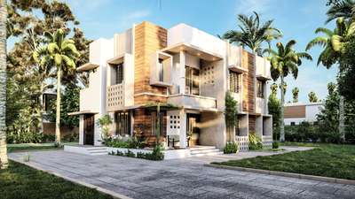Residence design in Thrissur. #architecturedesigns  #residentialdesign  #visualization