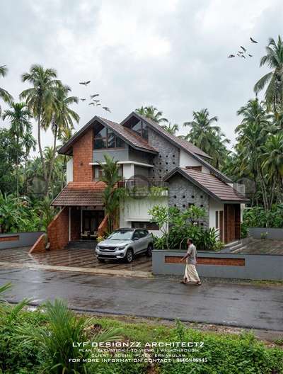 Tropical design residence 
Exterior designing and compound wall.
.
.
Place: pallikara, ernakulam 
Client: Bobin
Area: 1783
.
.
.#Architectural #airendering #interiorsmodernhomes