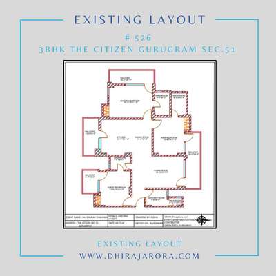 🔍 Here’s a glimpse of the existing layout for our Project #526, a 3BHK luxury interior in at the citizen, gurgaon. 🏡 Before diving into the proposed changes, we always prioritize creating an existing layout to discuss with our clients. This ensures we’re aligned on the current space and can effectively plan the transformations. 💬🛋️ #BrightInteriors #Project526 #apexdrio #Gurgaon #InteriorDesign #Renovation #ClientCollaboration #HomeMakeover #indirapuram #3bhk 
www.dhirajarora.com