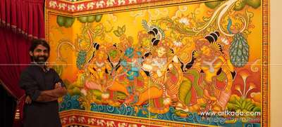 Radhakrishna mural painting