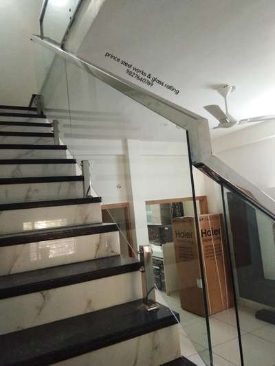 toufan Glass ralling stairs  #GlassHandRailStaircase