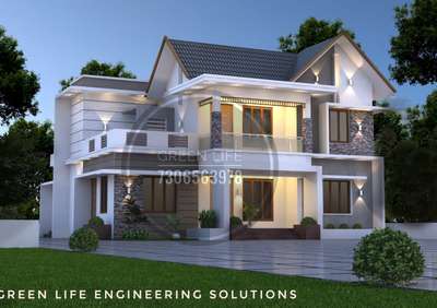 2160 sqft Modern Slope Roof House.. Design And Consulting Green life...4BHK House at Kanjirapally