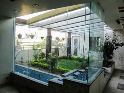 It's a Roof top garden with waterfall & Pergola.