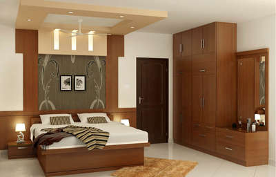 wood finish bedroomdesign