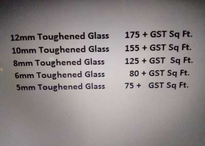 Dear Sir, 

Please find the revised Toughened Glass Price List