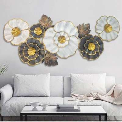KraftON India Hand Crafteds  Metal Art Decor Iron Wall Hanging Home Decoration Perfect For Living Room (Grey/White/Gold), 137.16 Centimeters  #WallDecors  #metalart  #HomeDecor  #wallartwork  #OfficeRoom