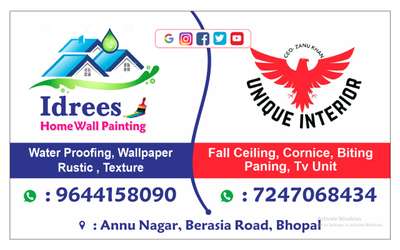 All type  painting work and interior work call now 9644158090