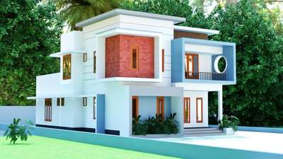 New Project🏡 1600sqft
#solidblock 
#tvm
#ContemporaryDesigns 
#keralastyle 
#budget_home_simple_interi 
#LivingRoomPainting