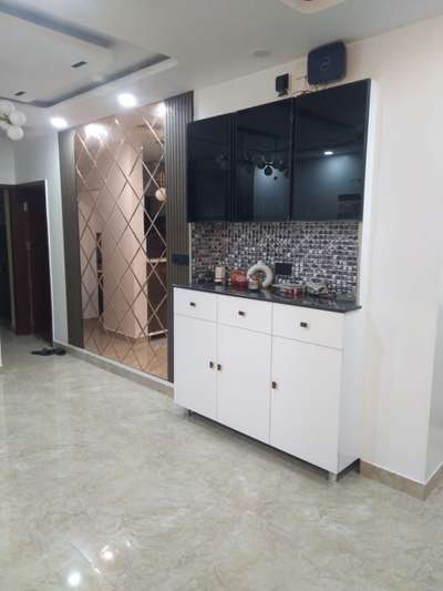 #glass wall design  # crockery almirah design  #noida