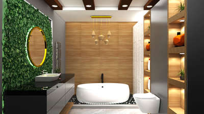luxury bathroom 3d render