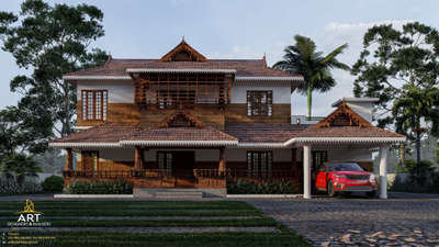 Traditional concept
5BHK
Sitout
Living 
Dining
Fam living 
Prayer 
 #keralastylehouse
#treditional home