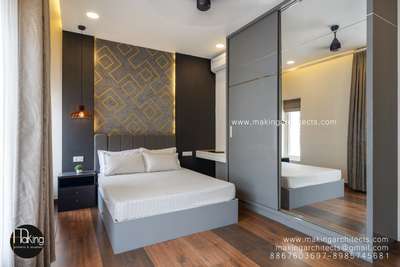 master bedroom design  #MasterBedroom #ModernBedMaking #Designs #kochiinteriordesigners #kakkanad