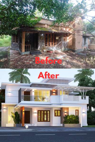 #HouseRenovation  #Before  #After  #ElevationHome