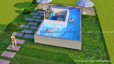 Swimming Pool 3D Design
Client: Nimmy Alexander
Design: CIVILMANTHRA DESIGNERS 
Location: Wayanad #swimmingpool  #3ddesigning