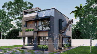 exterior home 3d visualisation  #ElevationHome  #ElevationDesign  #elevation_  #InteriorDesigner  #Architect  #architecturedesigns  #Architectural&Interior  #kerala_architecture  #ElevationHome  #HomeDecor  #homedesignkerala