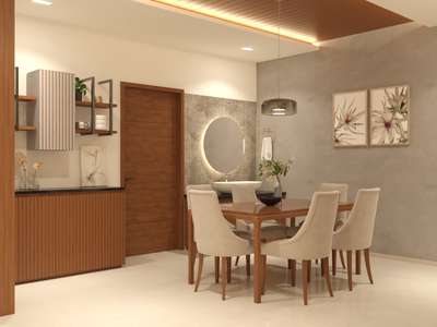 Living dining design #InteriorDesigner #LivingroomDesigns #diningroomideas #livingdiningarea #DiningTable #LivingRoomSofa #Architectural&Interior