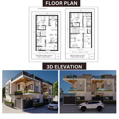 floor plan + 3D elevation pakage 
houseplanfiles.com

#plan #3delevation #SmallHomePlans