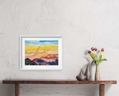 #artwork  #paintingforsale, #Landscape #watercolor  #finest  #mountain,  #sale #Mordern
