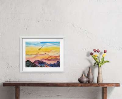 #artwork  #paintingforsale, #Landscape #watercolor  #finest  #mountain,  #sale #Mordern