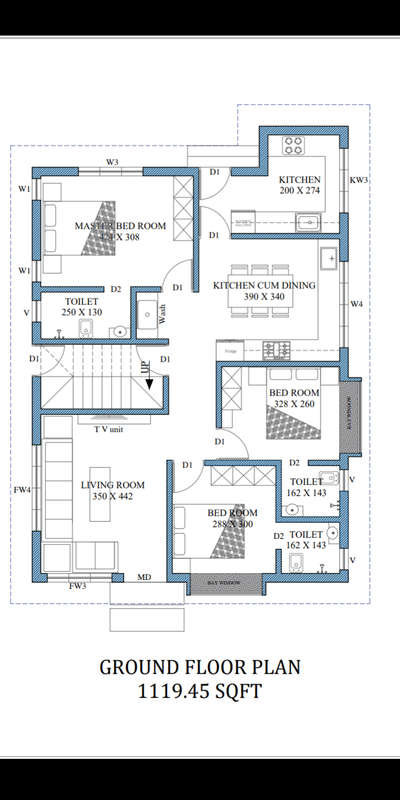 plan in 4 cent plot.