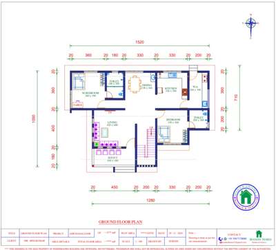 12 Cent വസ്തുവിൽ കിഴക്ക് ദർശനത്തിൽ 4BHK ഉള്ള 2346 sqft വിസ്തീർണ്ണമുള്ള വീട്.