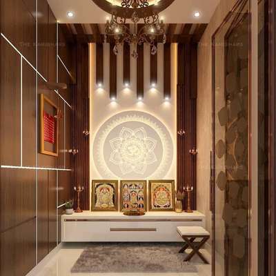 mandir interior view made and executing by ARCHOSPHERE STUDIO