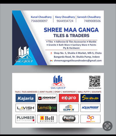 Contact For • Tiles • Adhesive & Tiles Accessories • Marble
• Granite • Bath Ware • Sanitary Ware • Paints
Ply & Hardware