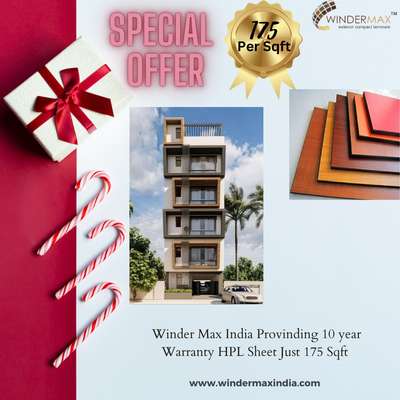 New year Special offer.
HPL sheet Just 175 Per sqft.
.
#aluminiumlouvers #aluminium #Exterior #wpcinterior #louvers #elevation #Interiordesigner #Frontelevation #modernexterior  #Home #Decor #louvers #interior #aluminiumfin #fins #hpl #hplsheet #wpclouvers #homedecor  #elevationdesign #architect #interior #exteriordesign #architecturedesign #fin #interiordesigner #elevations #drawing #frontelevation #architecturelovers #home #aluminiumfins
.
.
For more details our all products please visit websites
www.windermaxindia.com
www.indianmake.co.in 
Info@windermaxindia.com
or call us on 
8882291670 9810980278

Regards
Windermax India