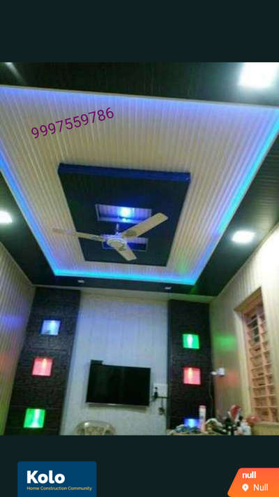 how to installation 🌹 pvc false ceilings with woll paneling and TV unit design 🔥 bedroom 💯