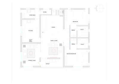 Residence design for Mr.Eldose 
 #3BHKPlans 
 #2077 Sq.ft