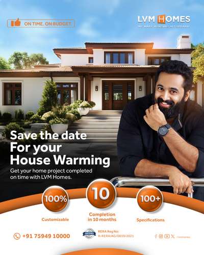 LVM Homes, Life Valley Management Homes LLP is a Kerala based company with operations across Kerala and Coimbatore. The corporate office is based in Ernakulum.
LVM Homes follow a unique concept in the field of residential construction. We follow a complete approach from a customer centric viewpoint - we do 100% customised home in your own land within the budget with uncompromised quality and within the time schedule. Customer can get real time updates regarding the project virtually within his or her comfort zone.
 We are K-RERA certified and an ISO certified company.
The new age construction company is part of the parent Group Meeran (www.groupmeeran.com) The group entities novel idea was to provide a single window platform that will give a 360 degree solutions to home buyers who want to build their dream home. Good Day.
Karthik raj (DM)
9072123036
LVM Homes – Homes made Affordable
www.lvmhomes.com #100%Customization