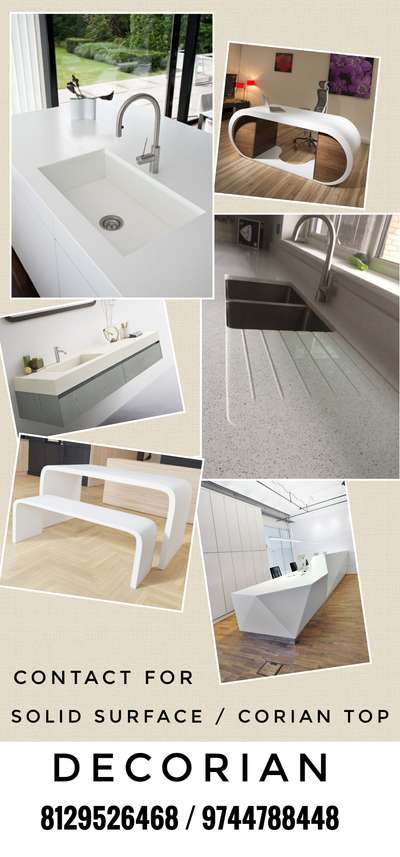 Corian Top installation.
For any Joint free surface, contact us:
+91 8129526468
Kitchen top#basin counter#breakfast counter# bar counter# reception table