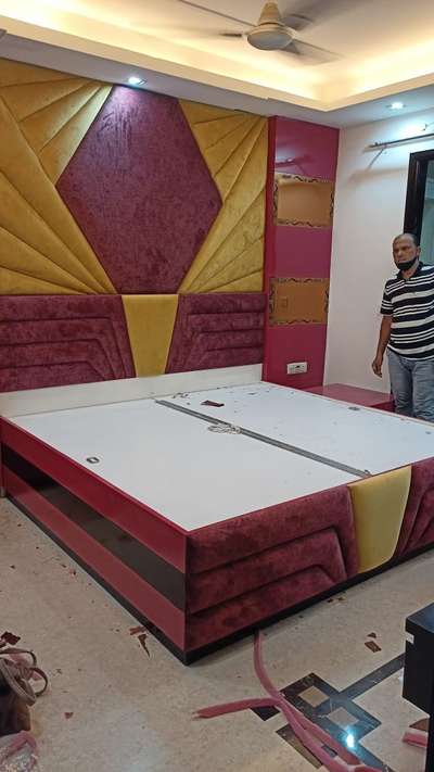 my hand work #LUXURY_BED  #sofaset  #footing  #bedroominterio