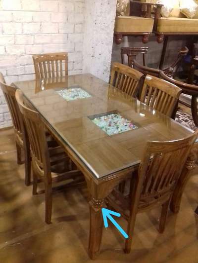 dining set 6 seater tea wood 63 RS 42000