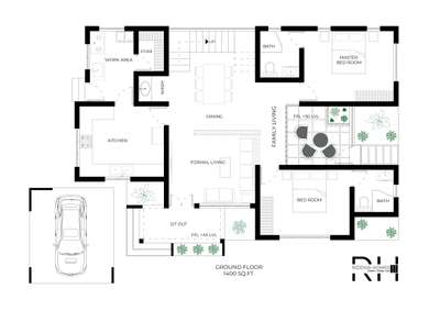 2300sqft Architecture Plan #architecturedesigns #FloorPlans #NorthFacingPlan #ElevationHome #homeplan #KeralaStyleHouse #2000sqftHouse