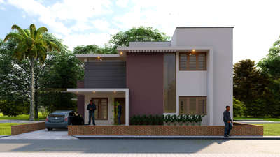 Exterior Residence  #Minimalistic #sketchupmodeling #kollamdesigner #mayyanad