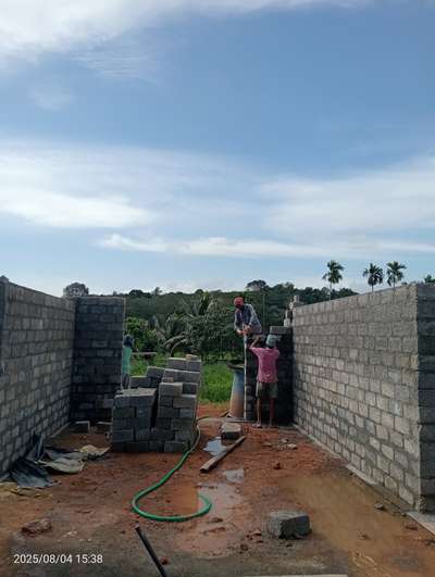 Our Arakkunnam residential site update: superstructure construction is in full swing, with significant progress in brick masonry work.
 #ProposedResidentialProject  #ContemporaryHouse  #kochiarchitects
