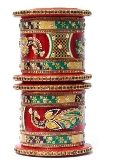 Bridal Acrylic Multicolor Peacock Design Print Bangles Suhag Choora/Chura Set Rajasthani Rajputi Handcrafted Bangle Set
Name: Bridal Acrylic Multicolor Peacock Design Print Bangles Suhag Choora/Chura Set Rajasthani Rajputi Handcrafted Bangle Set
Base Metal: Plastic
Plating: No Plating
Stone Type: Cubic Zirconia/American Diamond
Sizing: Non-Adjustable
Type: Chooda
Net Quantity (N): More Than 10
Sizes:2.4, 2.6, 2.8
Country of Origin: India
6350495949