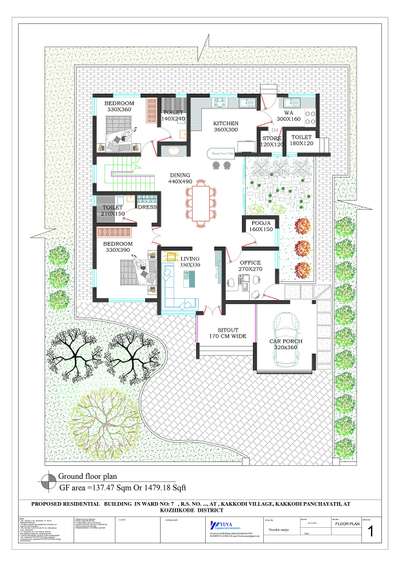 ground floor plan of proposed house
designed by yuva engineers and contractors
 #HouseDesigns  #50LakhHouse  #ContemporaryHouse  #HomeAutomation  #HomeDecor  #ElevationHome  #HomeDecor  #homedesignkerala  #homedesigne 
 #architecturedesigns  #Architect  #all_keraka  #Kozhikode  #Wayanad  #Kannur  #Malappuram