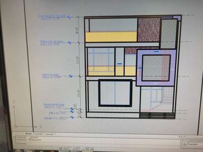 2d front elevation
design by ms interior architecture designer