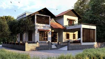 3D renders #newsite #HouseDesigns #HouseRenovation #view  #architecturekerala