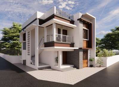 3D Exterior Elevation  #KeralaStyleHouse  #ContemporaryHouse  #homedesignideas  #nightview  #budgethouses  #architecturedesigns