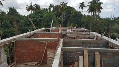 Completed second floor lintel work